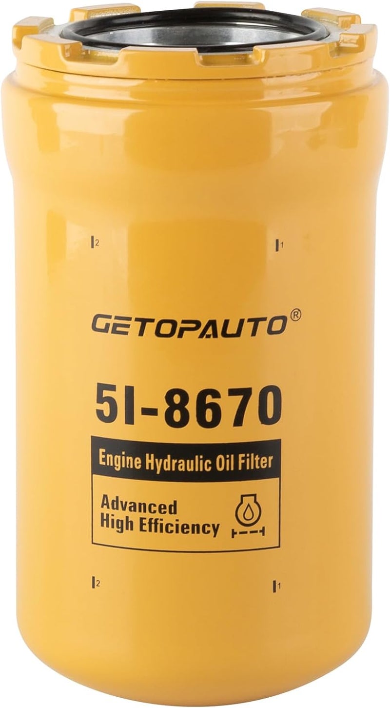 GETOPAUTO 5I-8670 BT9464 HF35519 Hydraulic Filter Compatible with Caterpillar Excavator CAT E320d p573481 - Image 1